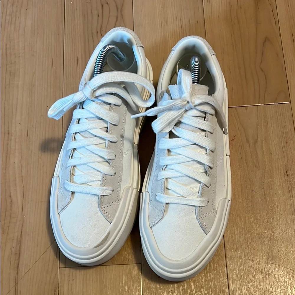 Converse Cream Platform Sneakers with Chunky Sole
